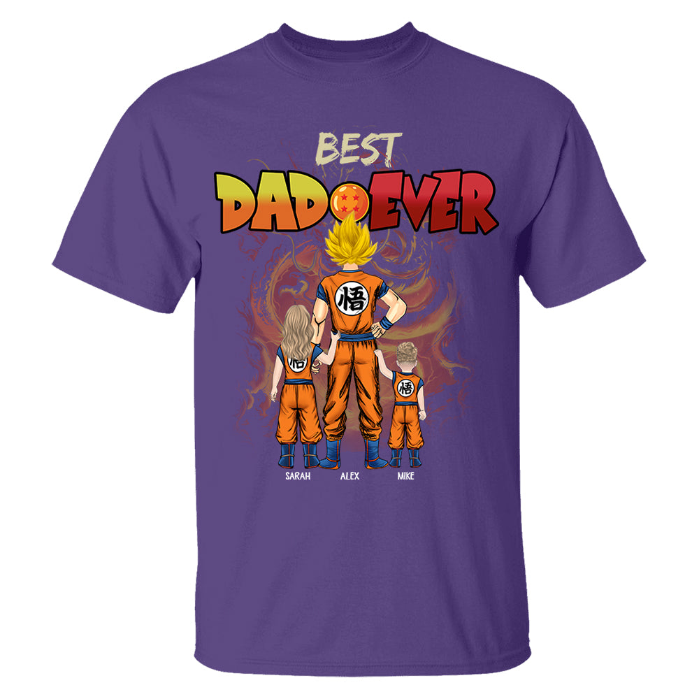 Personalized Best Dad Ever Shirt - Dragon Dad Custom Shirt Gift For Dad