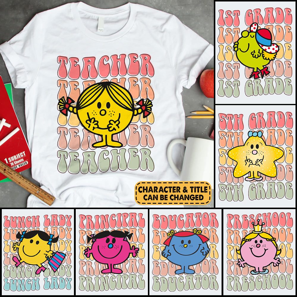 Personalized Shirt Little Miss Teacher Custom Character and Title Shirt For Teacher H2511