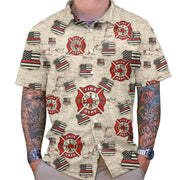 Personalized Firefighter Hawaiian Shirt Custom Photo and Name Hawaiian Firefighter Gifts K1702 Trhn