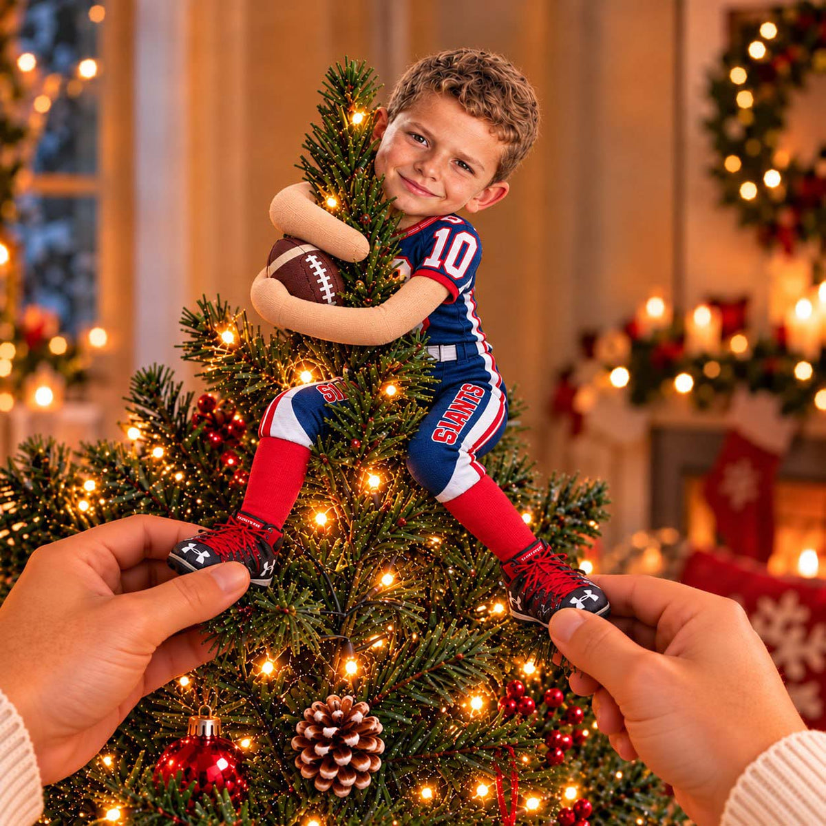 Personalized Football Squishy Toy Poseable Plush Doll, Funny Gift For Sport Lovers NA04 Pt99 NT01