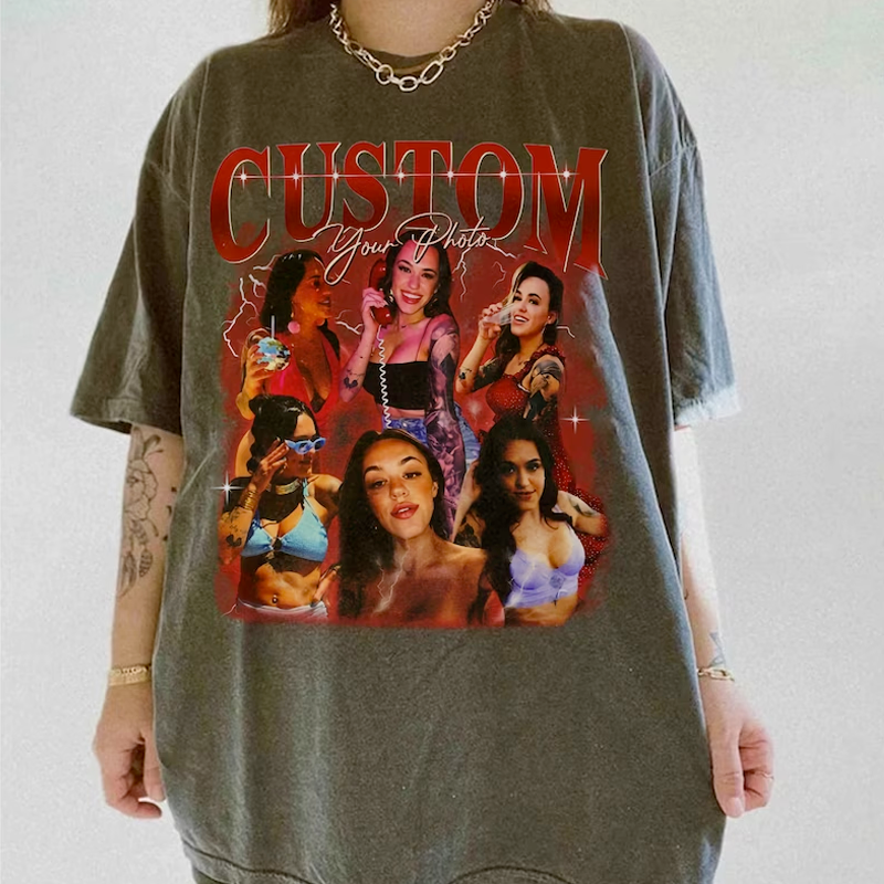 Adult Custom Bootleg Shirt 90s Vintage Bootleg Custom Face Personalized T Shirt