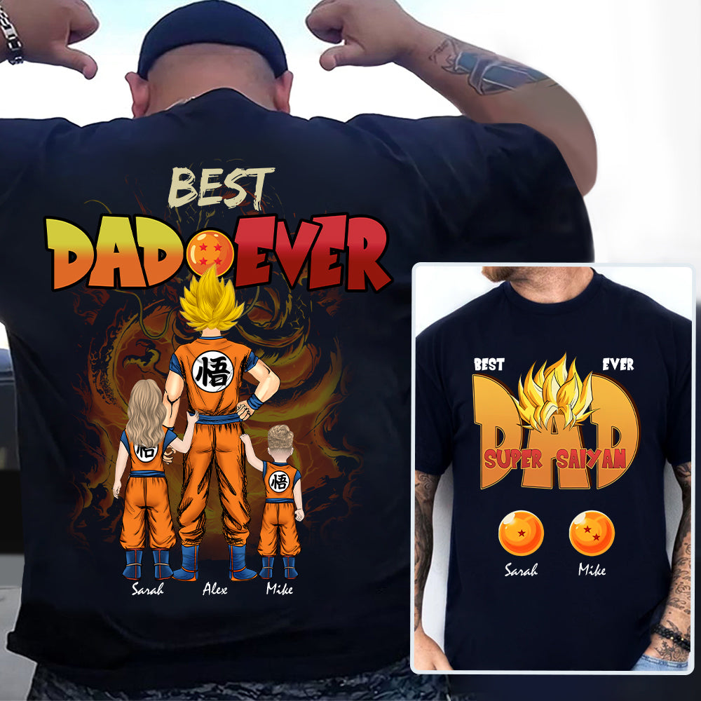 Dragon Dad - Personalized Shirt For Dad Grandpa Custom Clipart NA04 Hv01