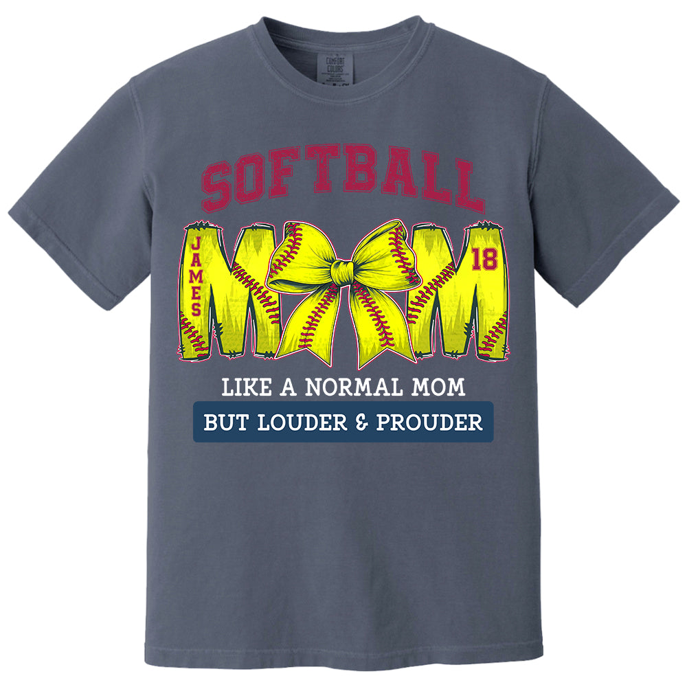 Loud and Proud Softball Mom, Personalized Softball Shirt, Gift For Softball Lover A2110 Pt99