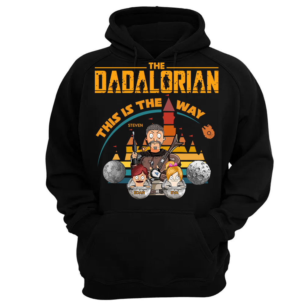 The Dadalorian This Is The Way - Personalized Shirt For Dad Custom Nickname With Kids Pt99