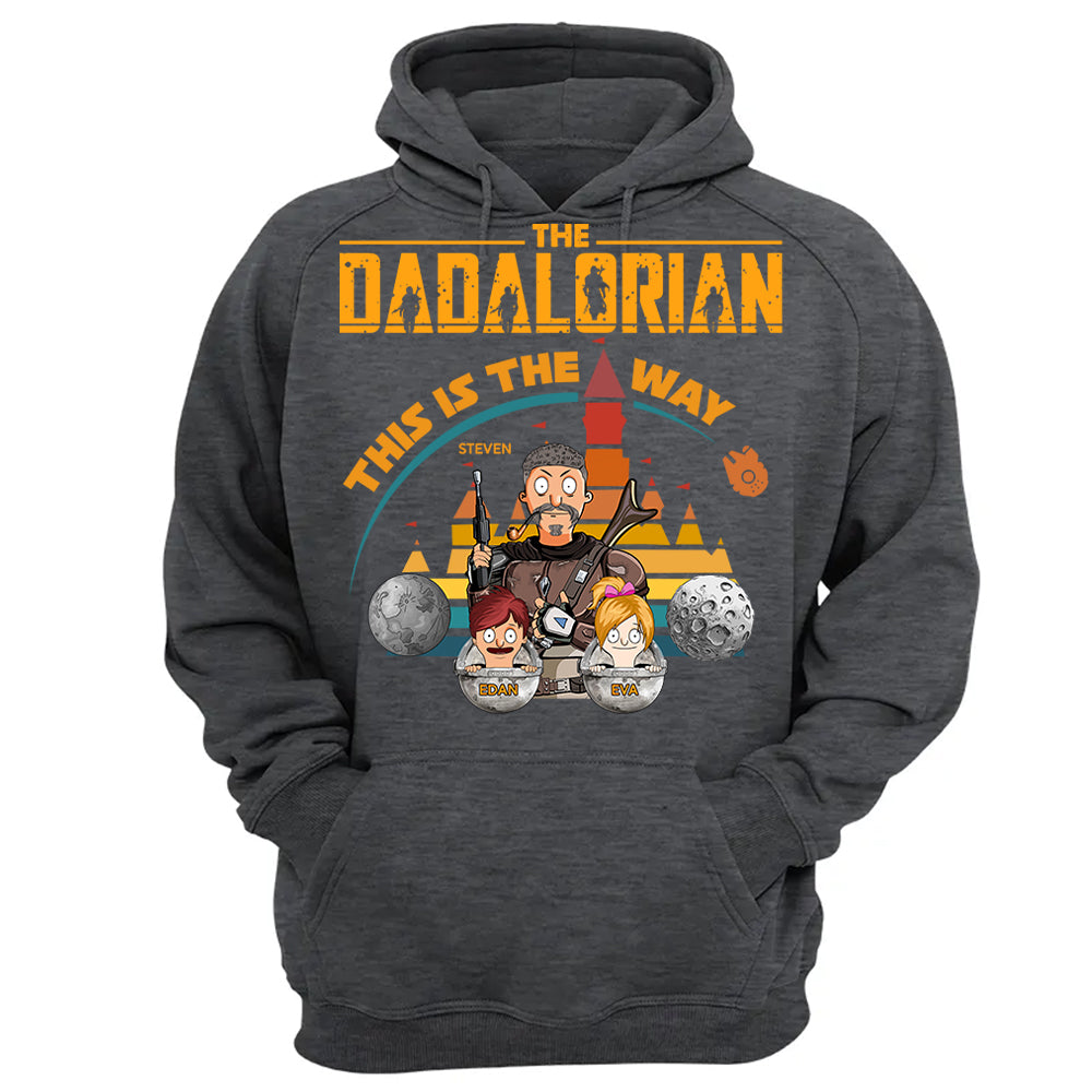 The Dadalorian This Is The Way - Personalized Shirt For Dad Custom Nickname With Kids Pt99