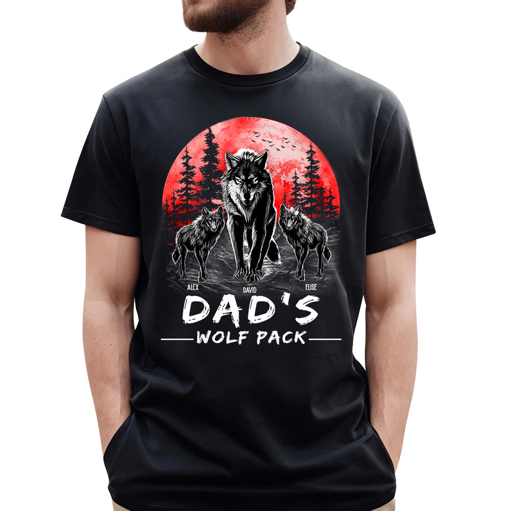 Dad Wolf Pack Personalized Shirt Nh00