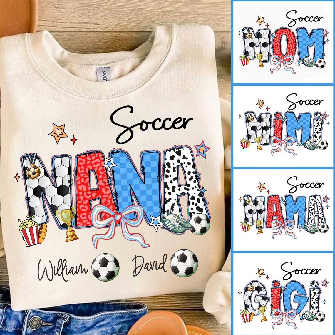 Soccer Mama - Personalized Shirt Gift For Grandma