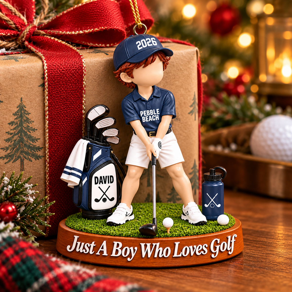 Just A Girl Who Loves Golf Ornament, Personalized Golf Christmas Ornament, Custom Name Gift Na02 VH01