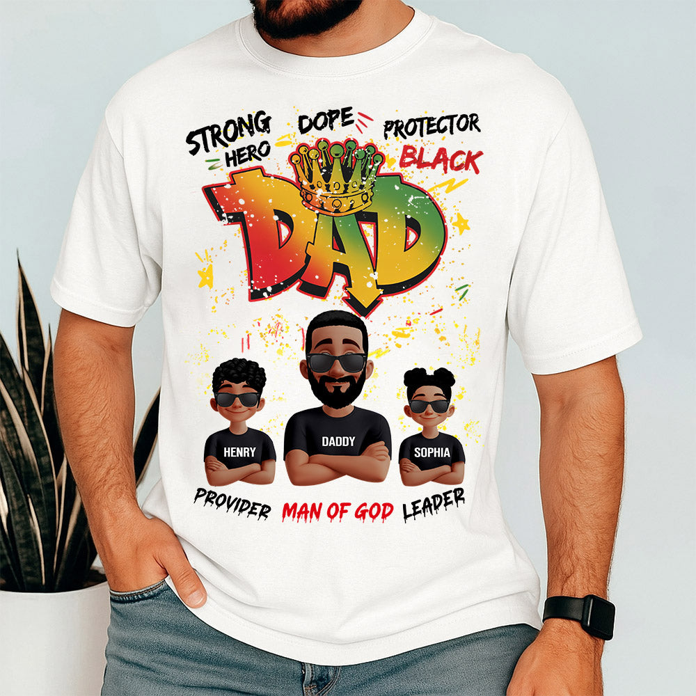 Dope Black Dad Hero, Personalized Shirt For Dad, Father's Day Gift T1807 Li29
