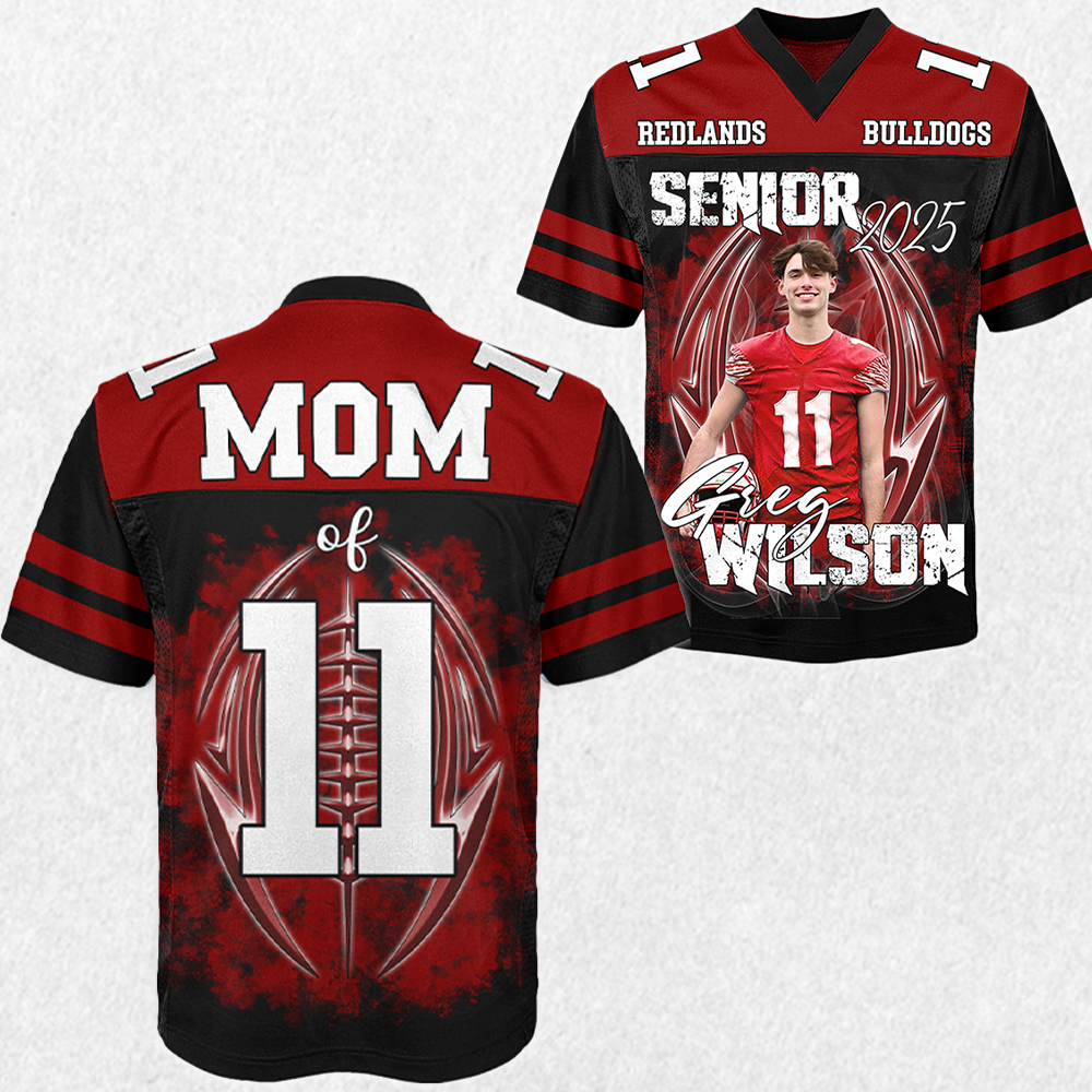 Custom Photo Football Jersey Shirt For Football Family Game Day Shirt