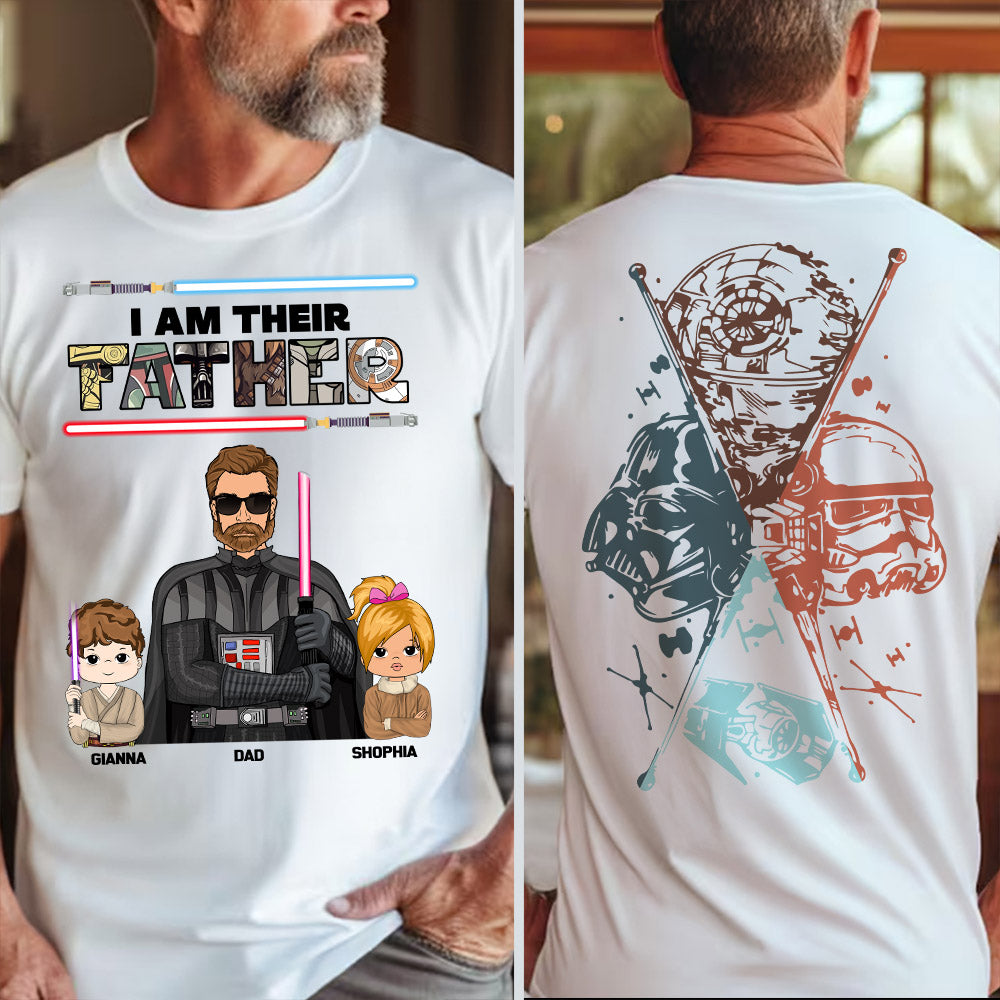 I Am Their Father - Personalized Two Sided Print Shirt For Dad Pt99