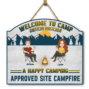 We Go Camping We're Drunk - Personalized Custom Wood Sign For Camping Lovers, Friends Go Camping NA04 Li29