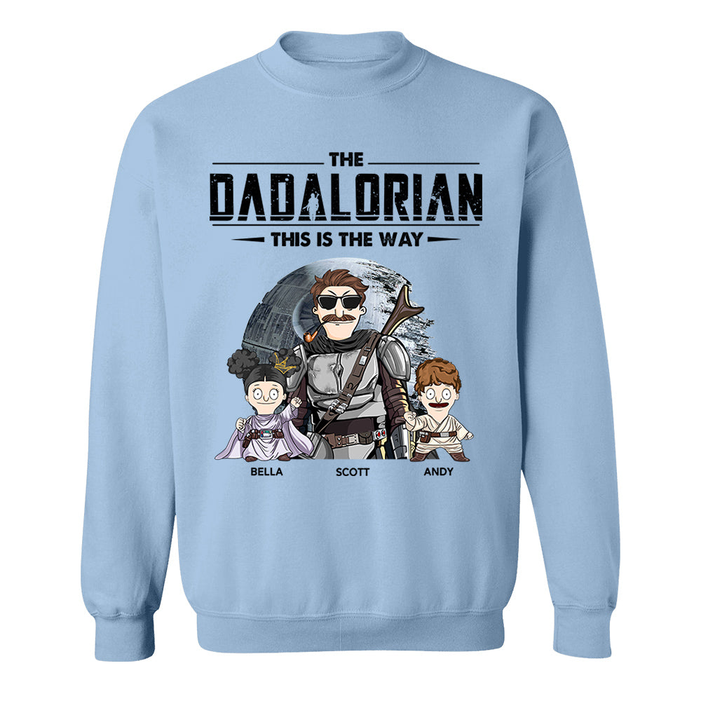 The Dadalorian This Is The Way Personalized Shirt Gift For Dad - Custom Nickname With Kids Vr2 New Nh00