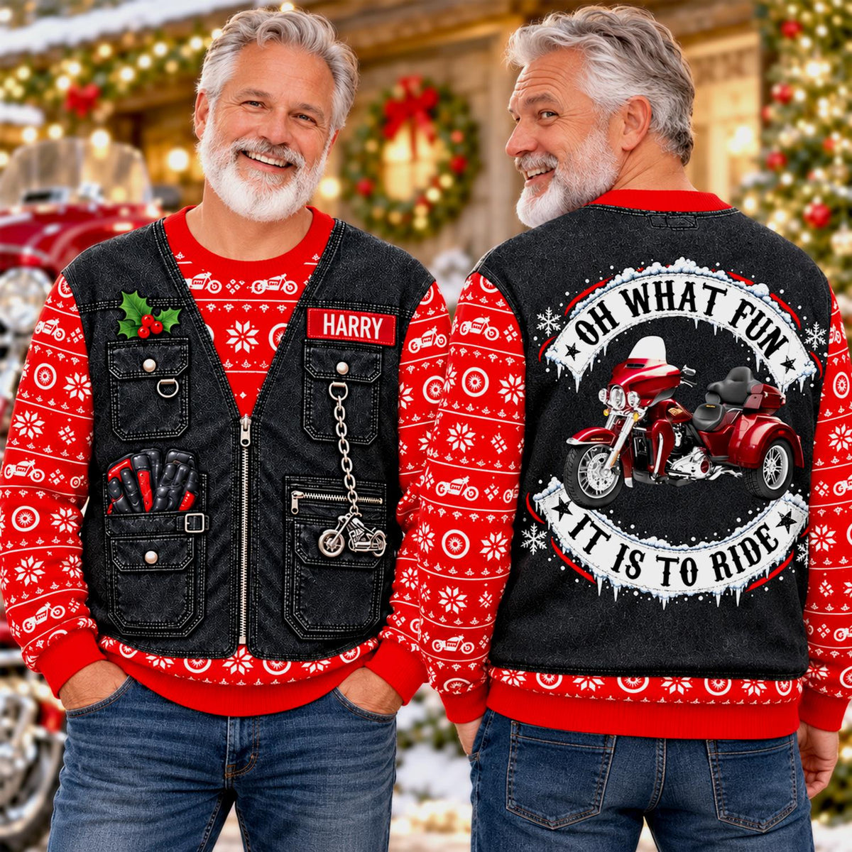 Oh What Fun It Is To Ride - Custom Photo Motorcycle All Over Print Shirts - Gift For Bikers A2110 Hv01 TL06