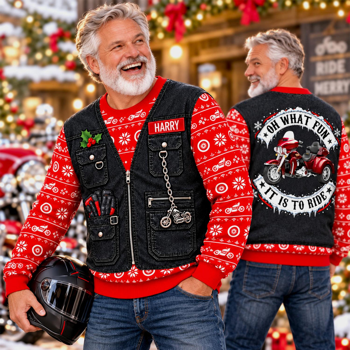 Oh What Fun It Is To Ride - Custom Photo Motorcycle All Over Print Shirts - Gift For Bikers A2110 Hv01 TL06