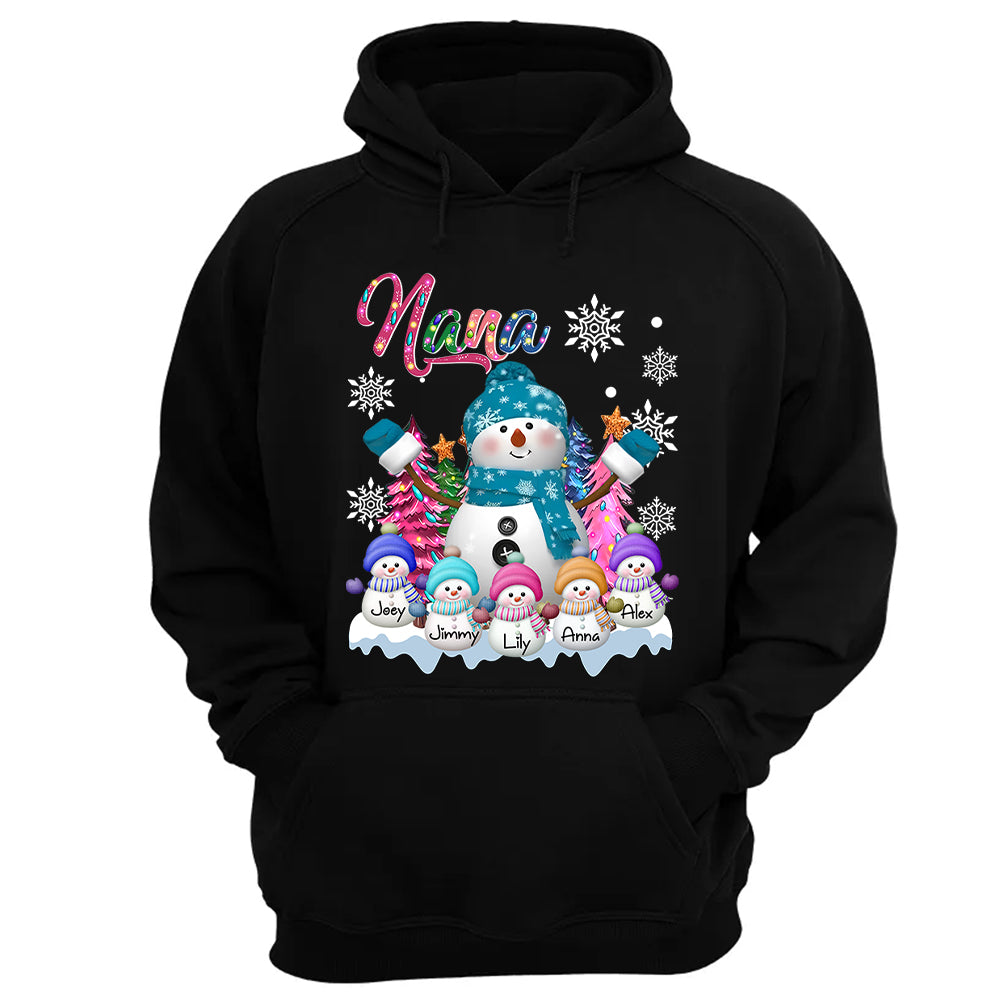 Grandma Snowman & Kid Christmas Tree Personalized Shirt Vr2 Nh00