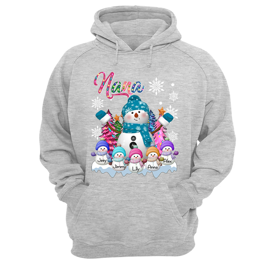 Grandma Snowman & Kid Christmas Tree Personalized Shirt Vr2 Nh00