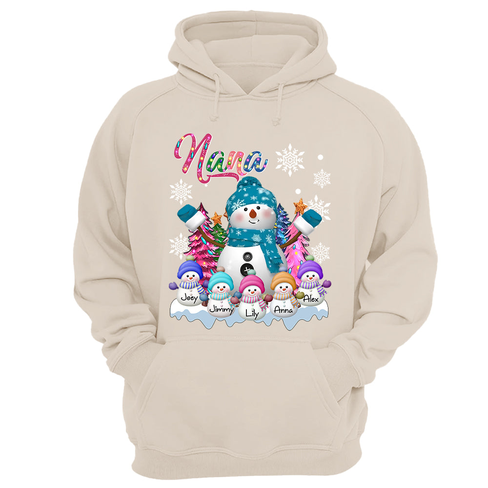 Grandma Snowman & Kid Christmas Tree Personalized Shirt Vr2 Nh00