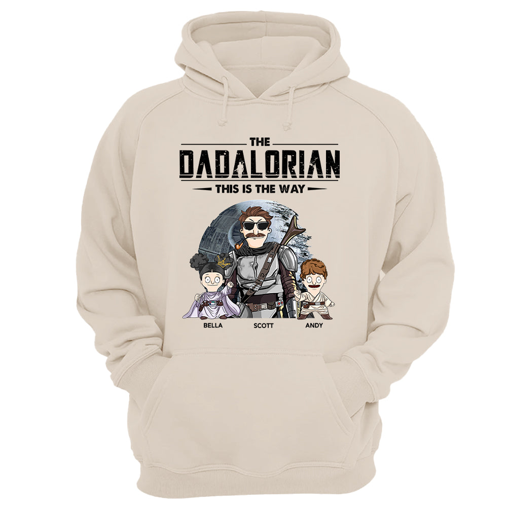 The Dadalorian This Is The Way Personalized Shirt Gift For Dad - Custom Nickname With Kids Vr2 New Nh00