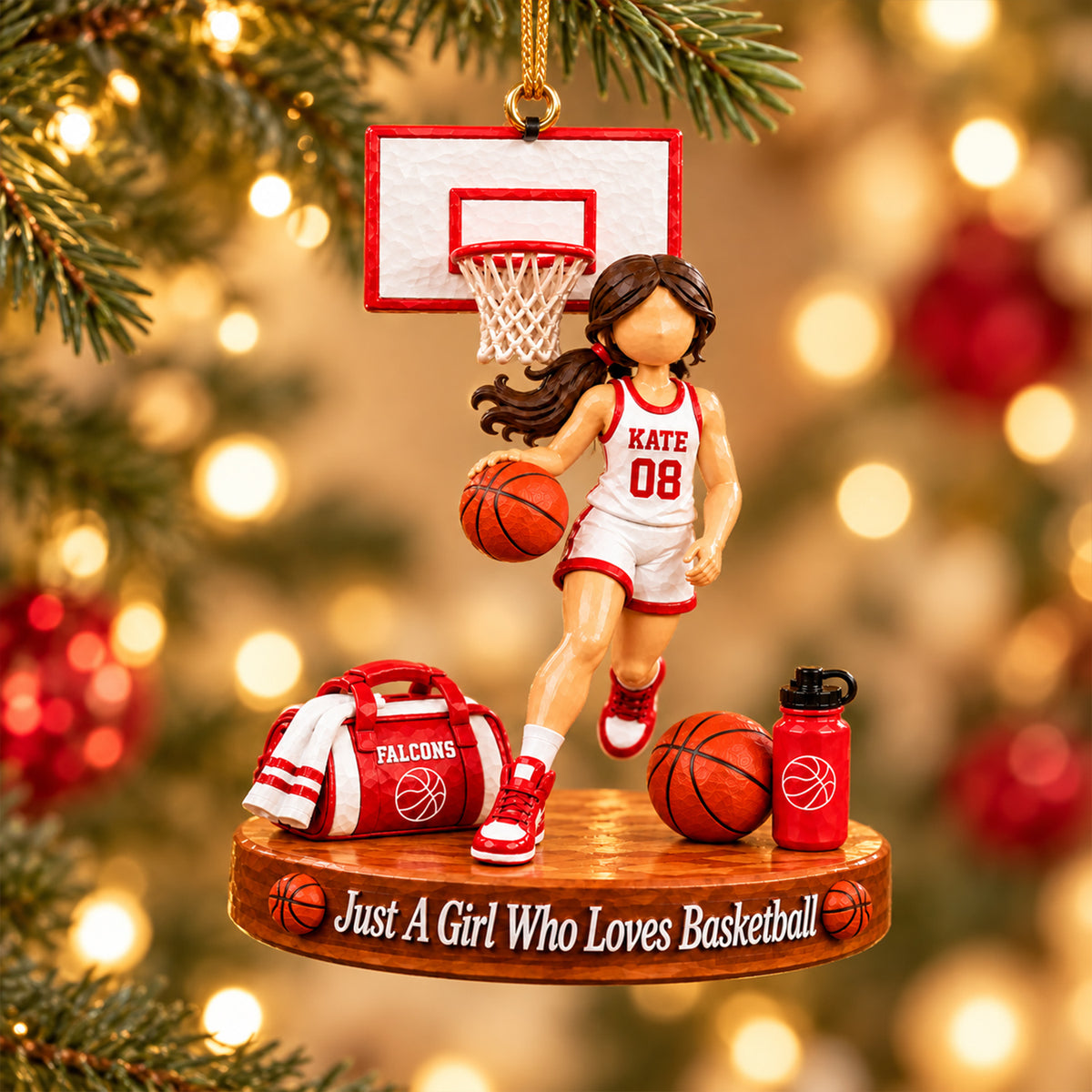 Just A Boy Who Loves Basketball,Personalized Basketball Boy Girl Christmas Ornament, Basketball Gift Na02 NV01 KL07