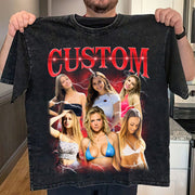 Custom Bootleg Rap Tee, Vintage Custom Funny Rap Shirt, Custom Photo Vintage T Shirts, Insert Your Design, Custom Girlfriend Shirt