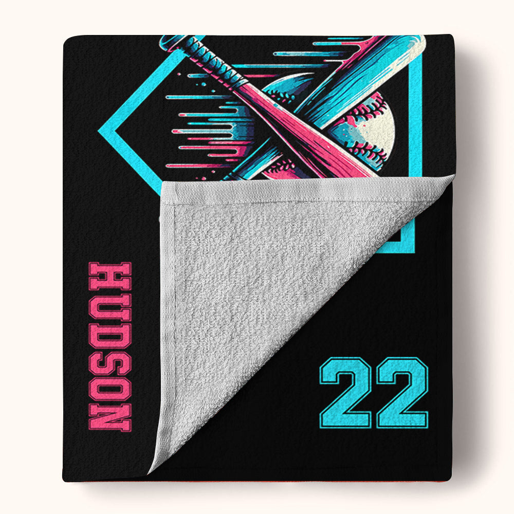 Personalized Drip Baseball Beach Towel, Pool Towel, Team Gift, Youth Baseball Gift A2110 Do99