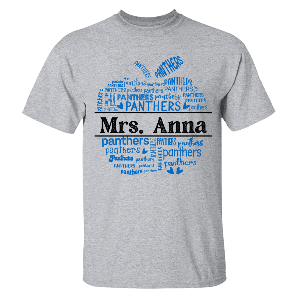School Mascot Apple Shape Personalized Shirt Custom Gift For Teacher