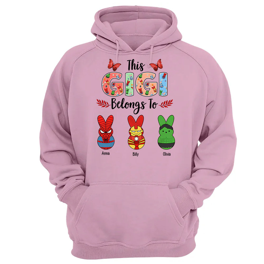 This NANA Belongs To - Cute Colorful Easter Shirt - Personalized Nickname Nana Gigi Mimi - Custom Kid Names NA04 Li29