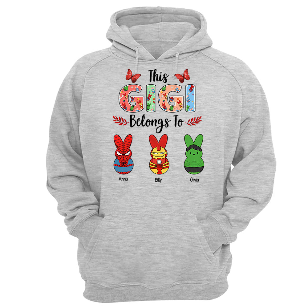 This NANA Belongs To - Cute Colorful Easter Shirt - Personalized Nickname Nana Gigi Mimi - Custom Kid Names NA04 Li29