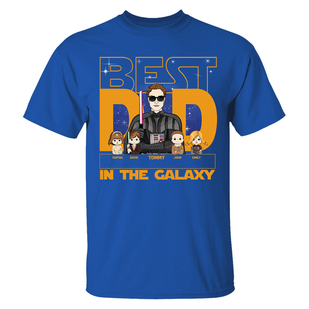 Best Dad In The Galaxy - Personalized Shirt For Dad, Custom Gift For Dad Father's Day NA04 Pt99