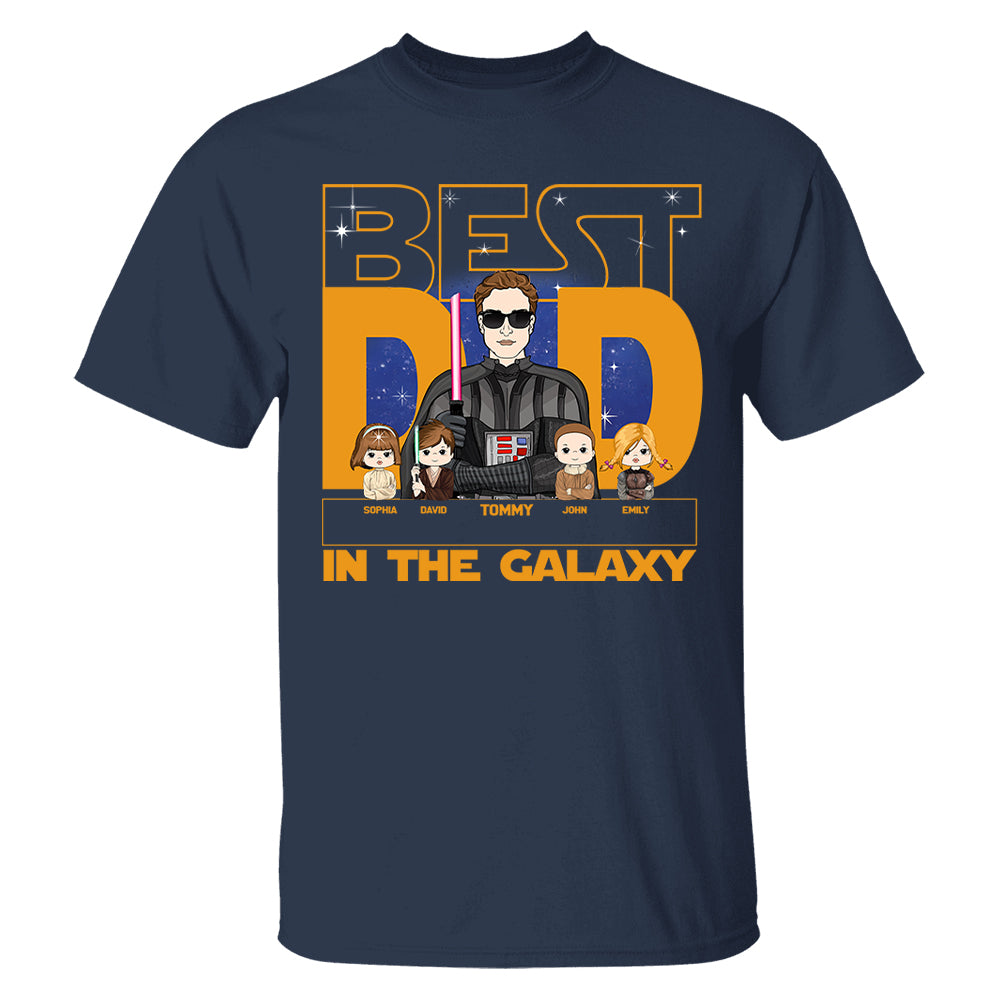 Best Dad In The Galaxy - Personalized Shirt For Dad, Custom Gift For Dad Father's Day NA04 Pt99