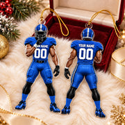 Personalized Football Player Luxury Ornament, Custom Team Name Player Name Number, American Football Christmas Gift for Football Lovers Nh00