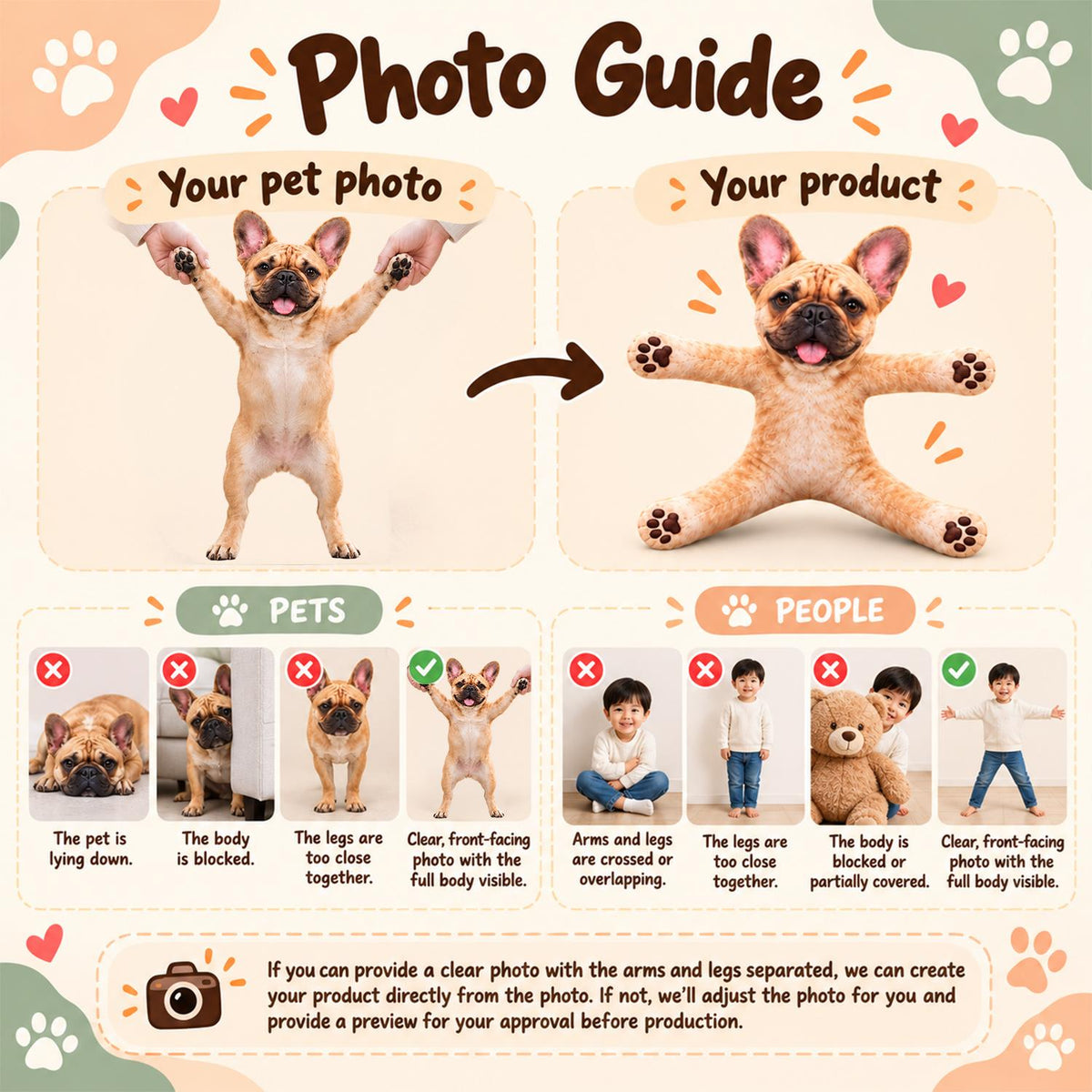 Personalized French Bulldog Photo Pet Squishy Toy Poseable Plush Doll, Funny Gift For Dog Mom, Dad, Cat Lover T1807 Hv01 TL06