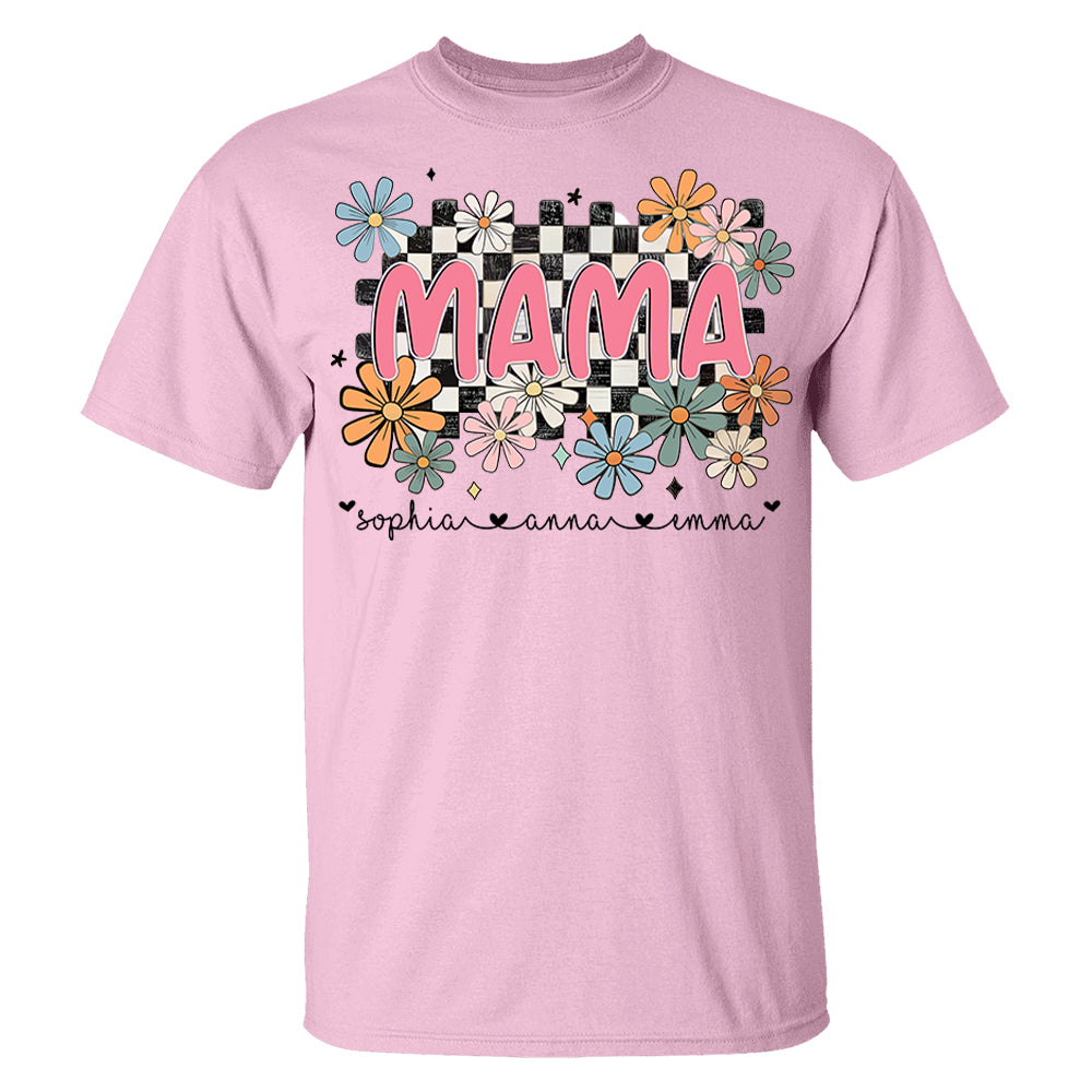 Flower Grandma Shirt - Custom Grandma Shirt Mother's Day NA04 Pt99