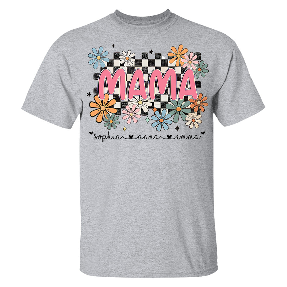 Flower Grandma Shirt - Custom Grandma Shirt Mother's Day NA04 Pt99
