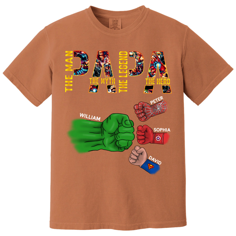 Papa The Man The Myth The Legend, Personalized Shirt, Custom Father's Day Gift T1807 Pt99