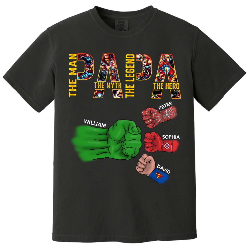 Papa The Man The Myth The Legend, Personalized Shirt, Custom Father's Day Gift T1807 Pt99