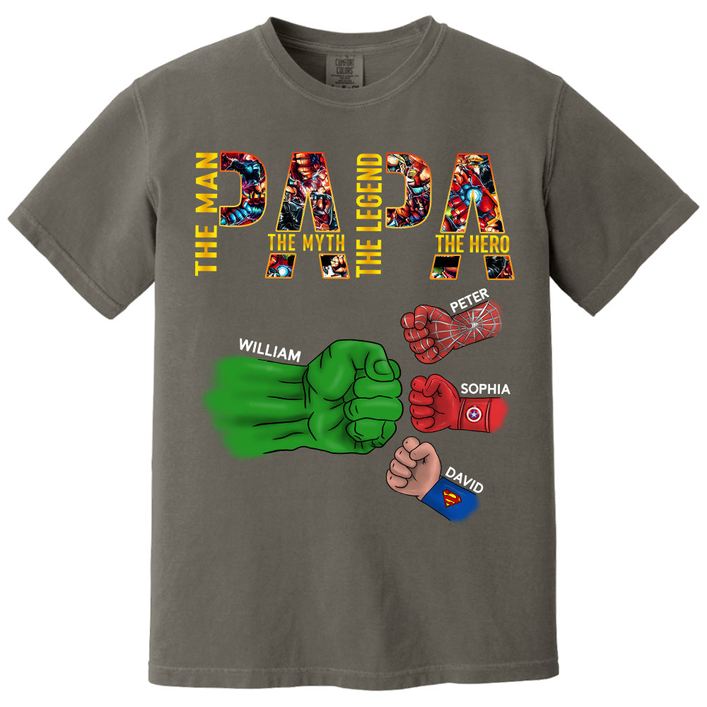 Papa The Man The Myth The Legend, Personalized Shirt, Custom Father's Day Gift T1807 Pt99