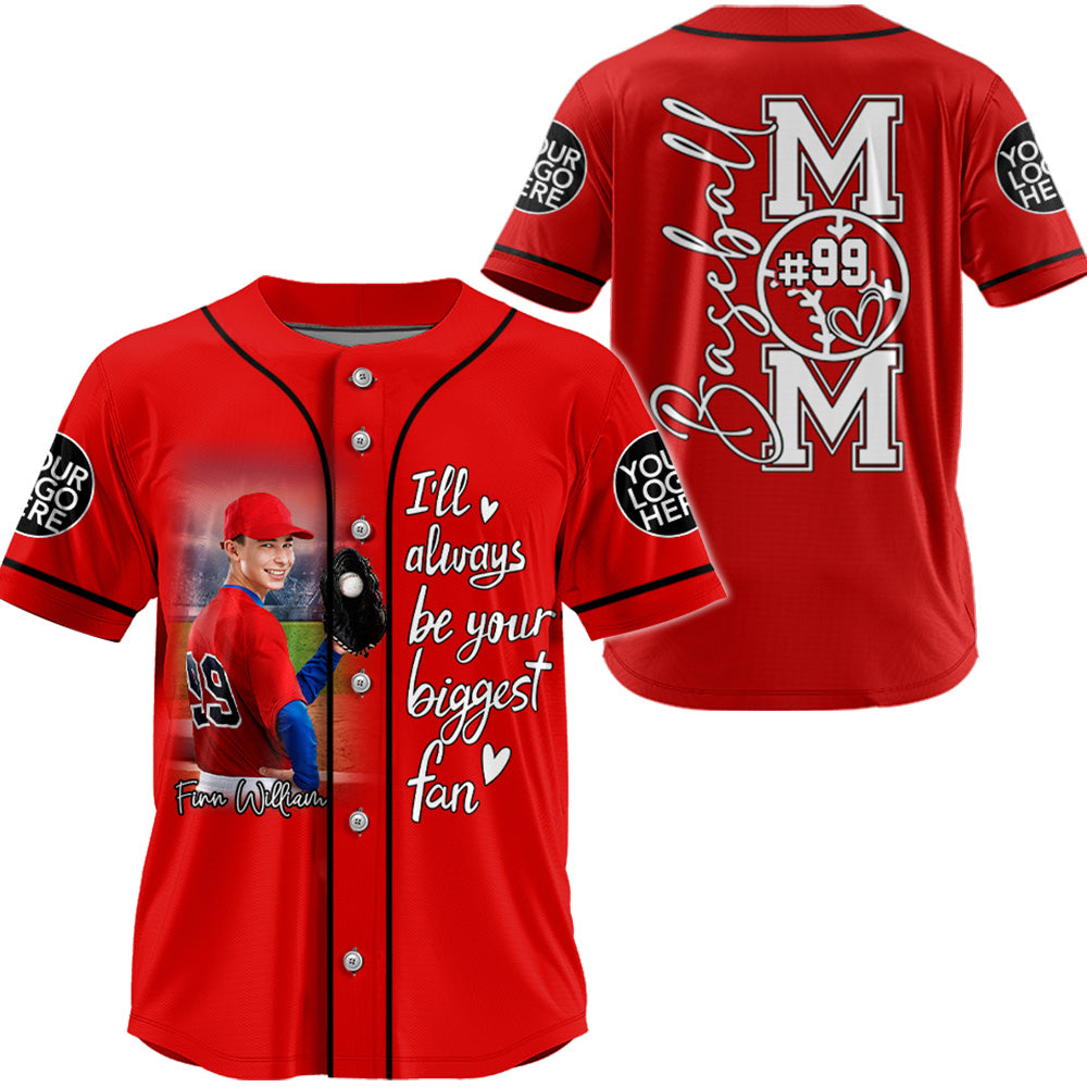 Custom Photo Baseball Game Day Baseball Jersey Gift For Baseball Lovers - Personalized Gift For Baseball Mom Pt99