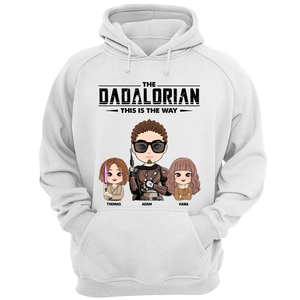 The Dadalorian This Is The Way Personalized Shirt Gift For Dad - Custom Cute Art Nickname With Kids