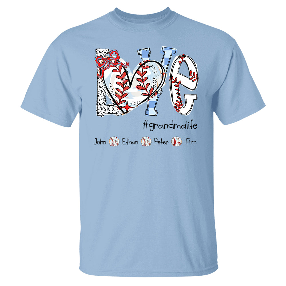 LOVE Baseball Grandma Life - Personalized Shirt Pt99