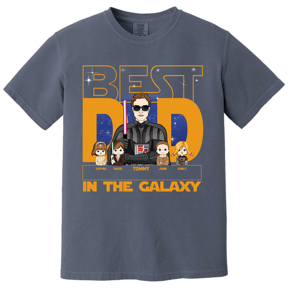 Best Dad In The Galaxy - Personalized Shirt For Dad, Custom Gift For Dad Father's Day NA04 Pt99