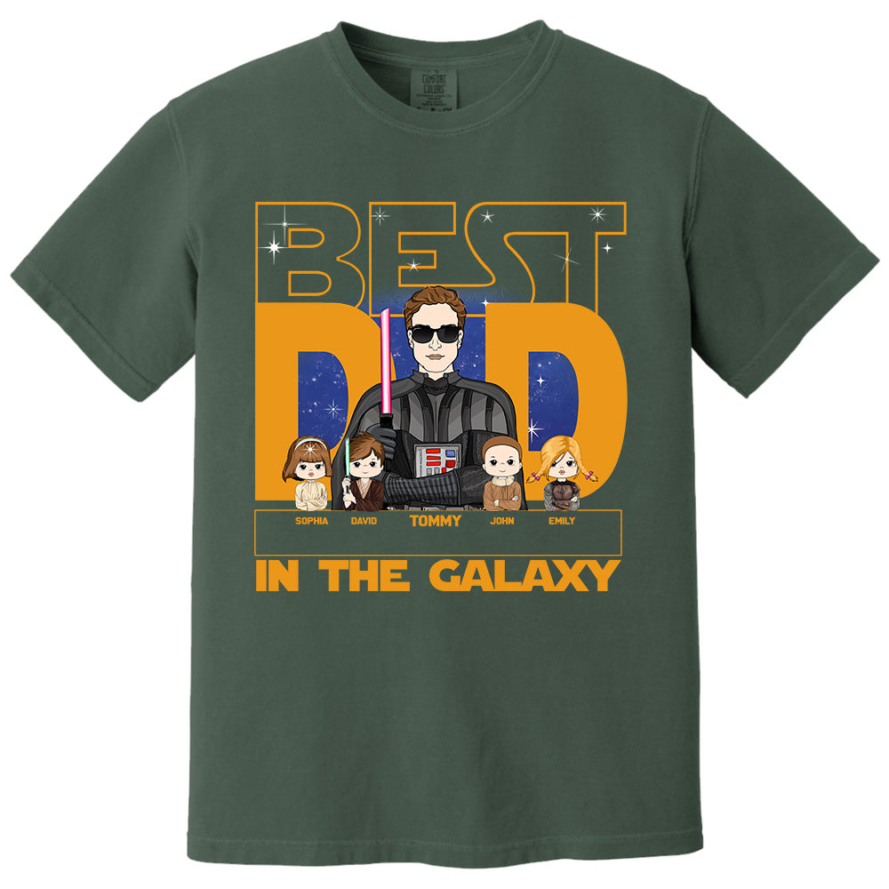 Best Dad In The Galaxy - Personalized Shirt For Dad, Custom Gift For Dad Father's Day NA04 Pt99