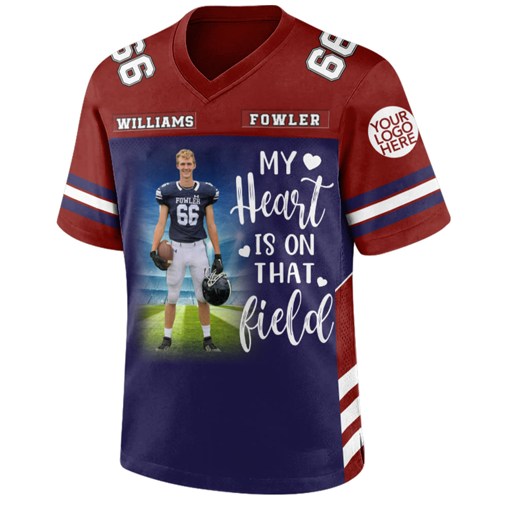 Custom Photo I'll Always Be Your Biggest Fan Football Jersey Gift For Football Lovers - Personalized Gift For Football Player