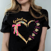 Grandma Floral Heart - Cute Personalized Shirt For Grandma Mother's Day NA04 Tm01