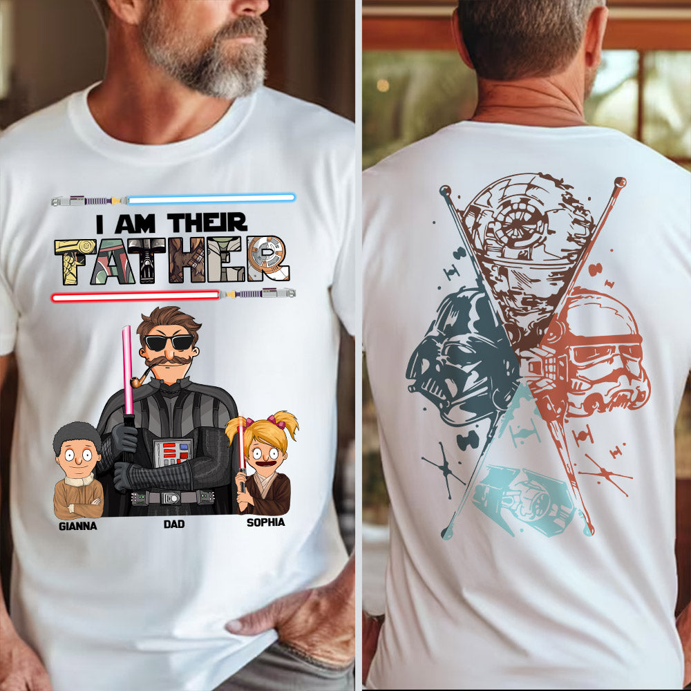 I Am Their Father - Personalized Two Sided Print Shirt For Dad Vr2