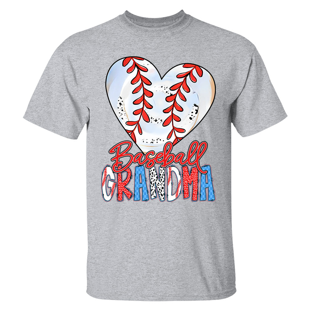 Heart Baseball Grandma - Personalized Shirt Hv01