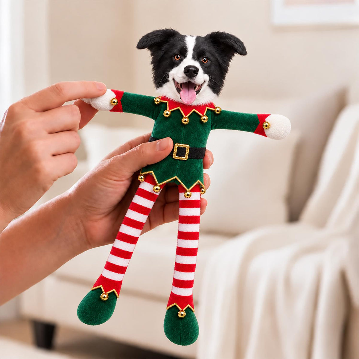 My Merry Pup, Personalized Photo Pet Squishy Toy Poseable Plush Doll, Funny Gift For Dog Mom, Dad, Cat Lover T1807 Hv01 TL06