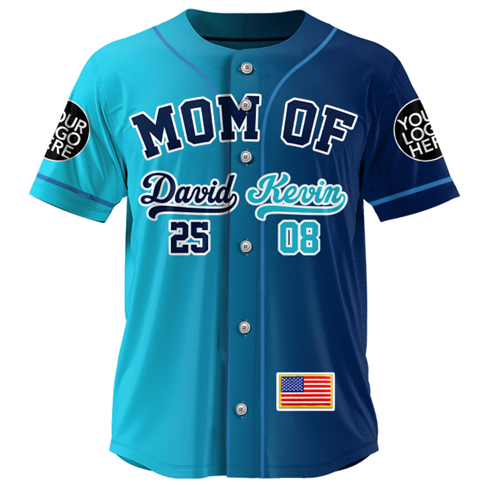 I'll Be Your Biggest Fan, Custom Kids' Names & Photo Baseball Jersey Gradient, Gift For Baseball Lover A2110 Hv01