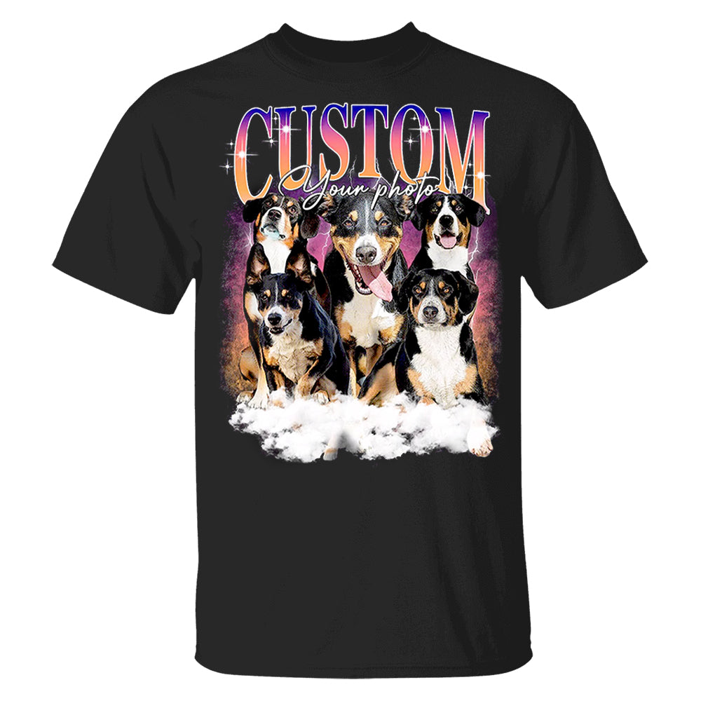 Custom Dog Vintage Washed Shirt Custom Dog Bootleg Rap Tee